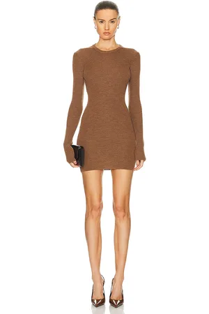 WARDROBE.NYC Ribbed Long Sleeve Dress Mini in - . Size XL (also in ).