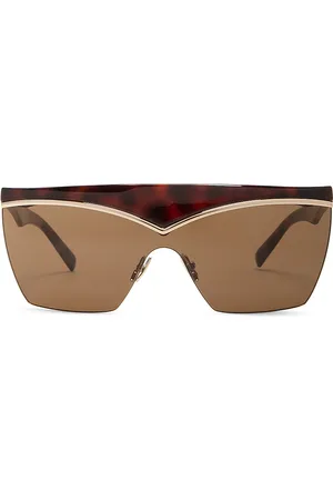Saint Laurent SL 614 Mask Sunglasses in - Brown. Size all.