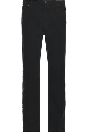 Saint Laurent Relaxed Mid Waist Corduroy Pant in - Black. Size 30 (also in 32).