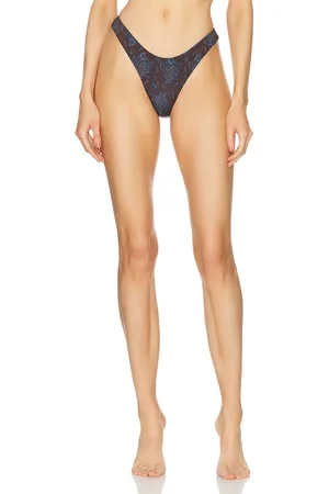 Heavy Manners High Cut Cheeky Bikini Bottom in - Chocolate. Size L (also in ).