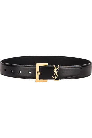 Saint Laurent Monogramme Belt in - Black. Size 85 (also in 65, 70, 95).