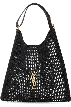 Saint Laurent Raffia Bag in - Black. Size all.