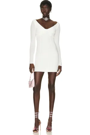 BLUMARINE Back Cut Out Mini Dress in - White. Size 40 (also in ).