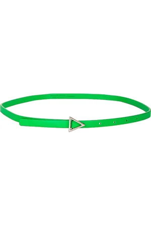 Bottega Veneta Leather Triangle Belt in - Green. Size 65 (also in ).