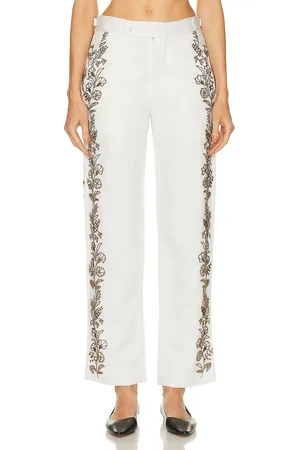 BODE Beaded Wheat Flower Trouser in - . Size 31 (also in ).