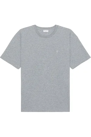 Saint Laurent T-Shirt Large Bord in - Grey. Size L (also in M, S).