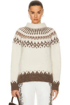 BODE Branch Yoke Sweater in - Cream. Size XXS (also in ).