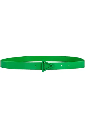 Bottega Veneta Triangle Spazzolato Belt in - Green. Size 65 (also in 80).
