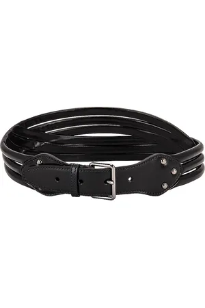 Alaïa Tubulaire Leather Belt in - Black. Size 70 (also in 80).