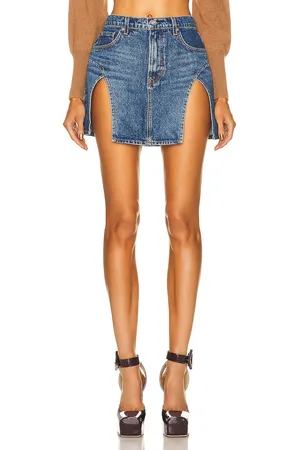 GRLFRND Jasmine Mini Skirt in - Denim-Medium. Size 24 (also in 26).