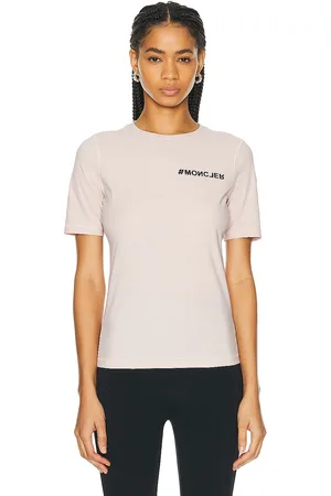 Moncler Short Sleeve T-shirt in - Blush. Size L (also in M, S, XS).