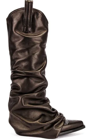 R13 Mid Cowboy Boot with Sleeve in - Black. Size 36 (also in 37).