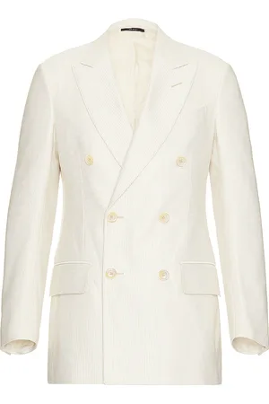 Tom Ford Silk Cotton Cannete Atticus Double Breasted Jacket in - . Size 46 (also in 50).