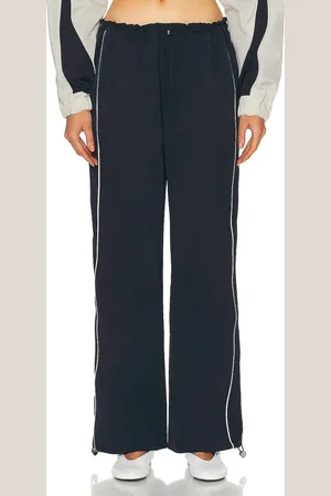 GRLFRND Cinched Waist Wide Leg Pant in - Navy. Size M (also in XS).
