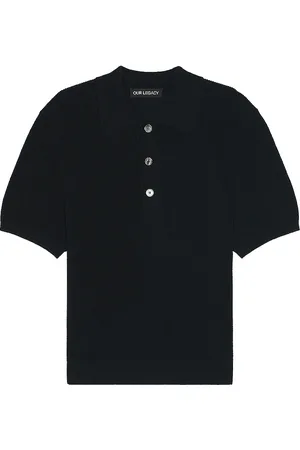 OUR LEGACY Traditional Polo in - Black. Size 52 (also in ).