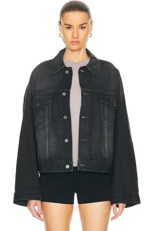 GRLFRND Christi Oversized Denim Jacket in - Black. Size S (also in ).