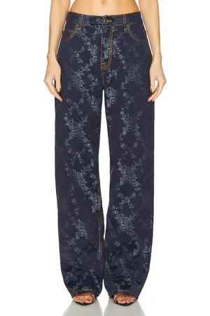 Etro Printed Straight Leg in - Navy. Size 29 (also in ).
