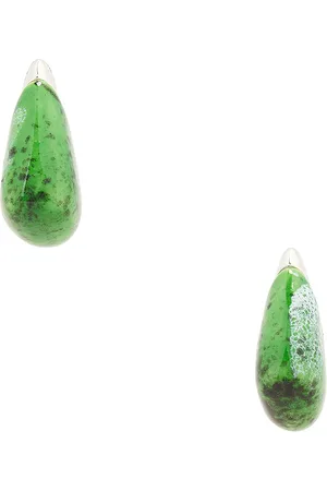 Bottega Veneta Ceramic Drop Earrings in - Green. Size all.