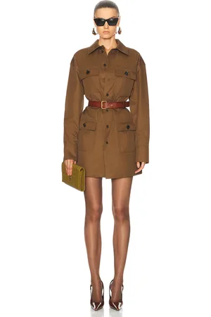 Saint Laurent Mini Shirt Dress in - Olive. Size 38 (also in 40, 42).