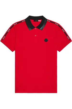 Moncler Matt Black Polo in - . Size L (also in M, S).