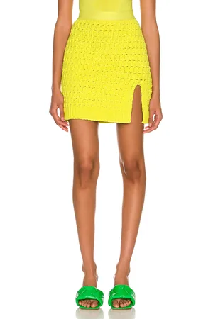 Bottega Veneta Chenille Twisted Mesh Skirt in - Green. Size L (also in ).