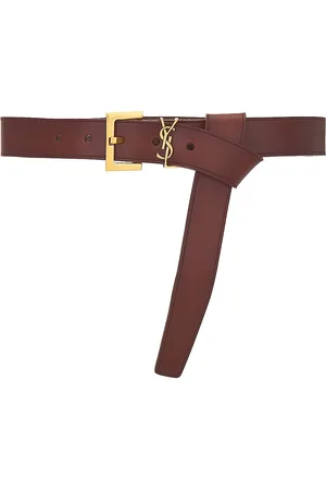 Saint Laurent Cassandre Long Belt in - Brown. Size 65 (also in 70, 75, 85, 90).