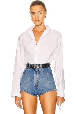 Alaïa Corset Shirt in - White. Size 40 (also in ).