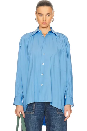 Bottega Veneta Compact Cotton Shirt in - Baby Blue. Size 34 (also in 40).