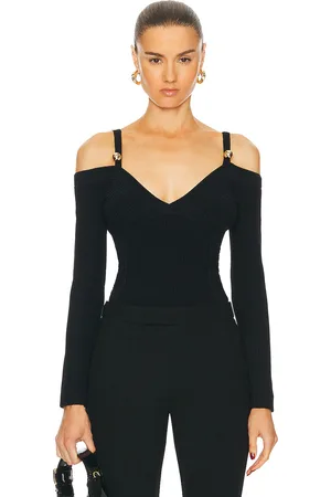 Nicholas Leah Off Shoulder Corset Long Sleeve Top in - . Size S (also in ).