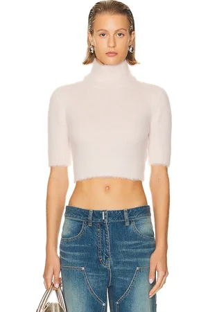 Givenchy 4G Tonal High Neck Cropped Sweater in - Rose. Size M (also in ).