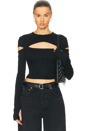 Helmut Lang Slash Top in - Black. Size XS (also in ).