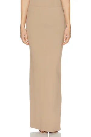 Helsa Carina Knit Skirt in - Tan. Size L (also in M, XL, XS).