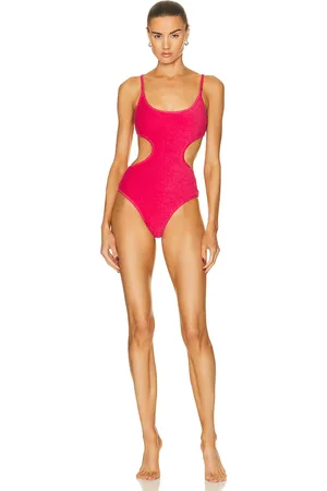 The Attico Terry Cloth One Piece Swimsuit in - Coral. Size XS (also in ).