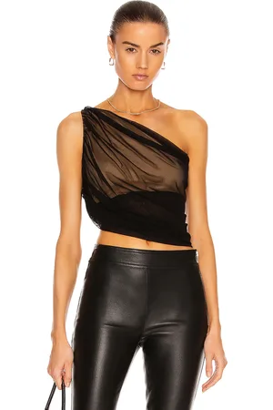 Norma Kamali Diana Bra Top in - Black. Size XL (also in ).