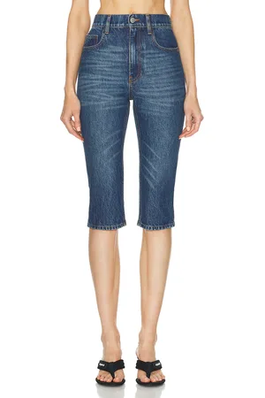 COPERNI High Waisted Cropped Skinny in - Denim-Medium. Size 34 (also in ).