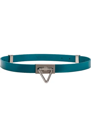 Bottega Veneta Triangle Lock Belt in - Blue. Size 75 (also in 80, 85).