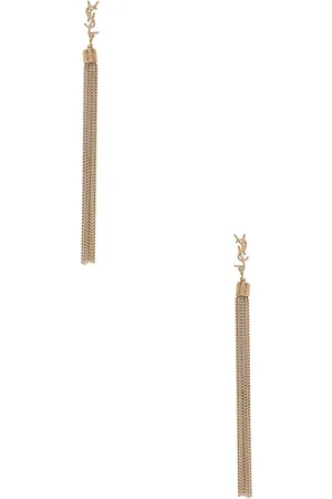 Saint Laurent Simple Chain Earrings in - Metallic . Size all.