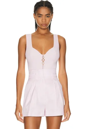 Alaïa Corset Bodysuit in - Rose. Size 34 (also in 42, 44).