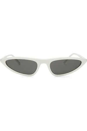 Saint Laurent Skinny Sunglasses in - White. Size all.