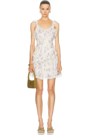 LOVESHACKFANCY Serima Dress in - Cream. Size L (also in ).