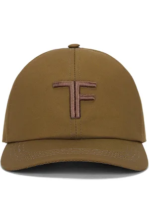 Tom Ford Canvas & Leather Cap in - Olive. Size L (also in M).