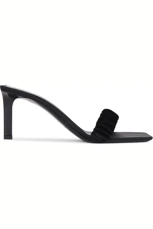 Saint Laurent Pam Mule Sandal in - Black. Size 38.5 (also in 39).