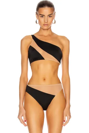 Norma Kamali Snake Mesh Bra in - Black. Size XS (also in ).