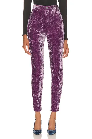Saint Laurent Velour Pants in - Purple. Size 36 (also in ).