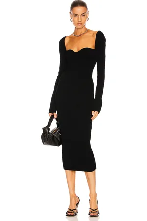 Khaite Beth Long Sleeve Bustier Dress in - . Size L (also in M, S).