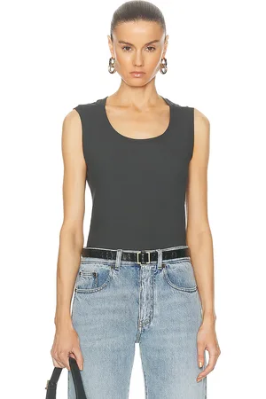 Saint Laurent Jersey Tank Top in - Slate. Size L (also in XS, S, M).