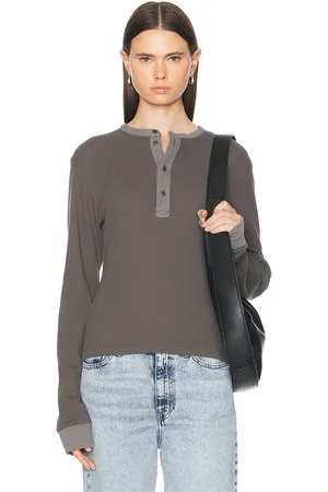Acne Studios Vintage Henley in - Charcoal. Size XS (also in ).