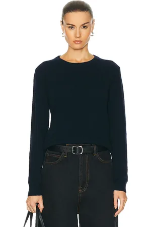 Guest In Residence Light Rib Crew Sweater in - Navy. Size XL (also in ).