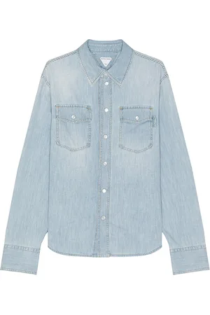 Bottega Veneta Bleached Light Denim Shirt in - Blue. Size 48 (also in 50).