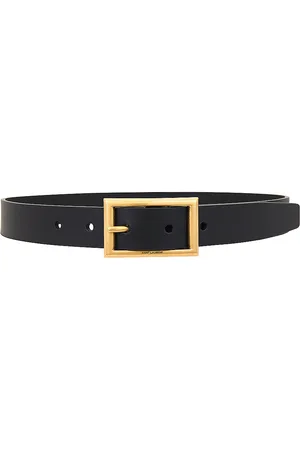 Saint Laurent Rectangle Buckle Belt in - Black. Size 75 (also in 90).